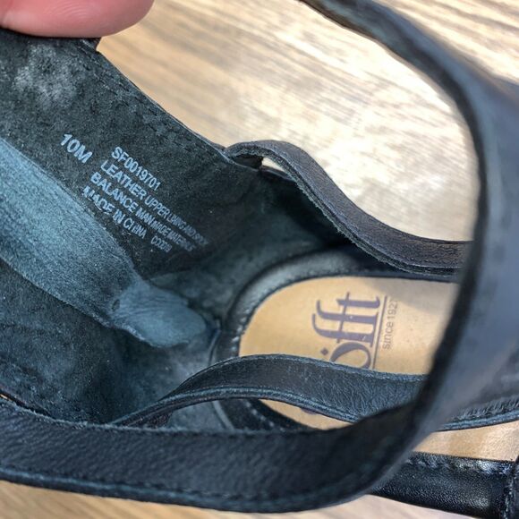 Sofft Ravello Black Wedge Sandals Sz 10M Walk Comfort Cushion Style Cage Sandals - Picture 8 of 9